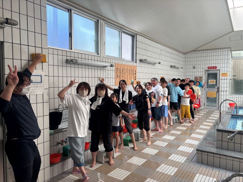 銭湯掃除in姫松温泉